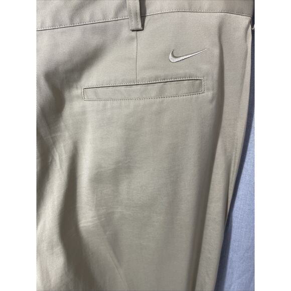 NIKE Golf Performance Pants Adult 38 x 34 Tan Dri-Fit Chino Stretch Khaki Sporty - Picture 4 of 8